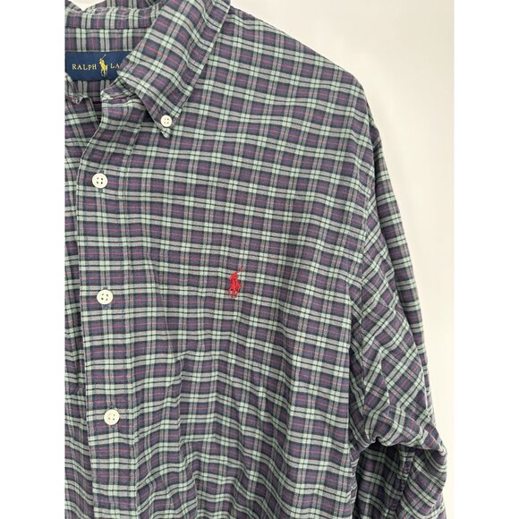 Ralph Lauren Blue Label Men's Button Down Shirt‎ Size XL Plaid - Picture 3 of 5